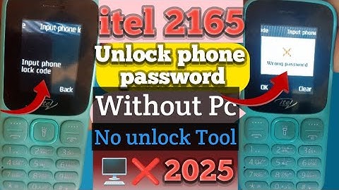 How to unlock it2165 without pc | it 2165 password reset code  | all itel security code unlock