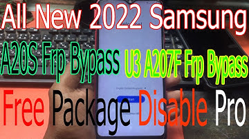 All New 2022 Samsung A20S Frp Bypass U3 A207F Frp Bypass Without PC