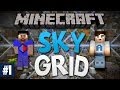 Minecraft SKY GRID #1 with Vikkstar & Ali A (Minecraft Skygrid Survival)