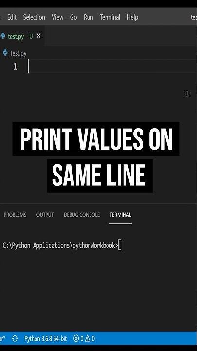 Use this to print values on same line | python tutorial #Shorts - YouTube