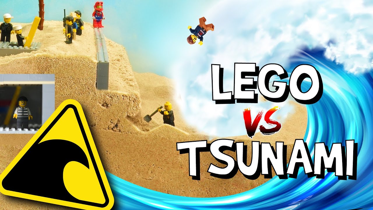 Wave Machine Tsunami Dam Breach Experiment - LEGO Police Raid - YouTube
