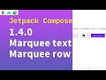 jetpack compose marquee text | jetpack compose marquee row | jetpack compose marquee example