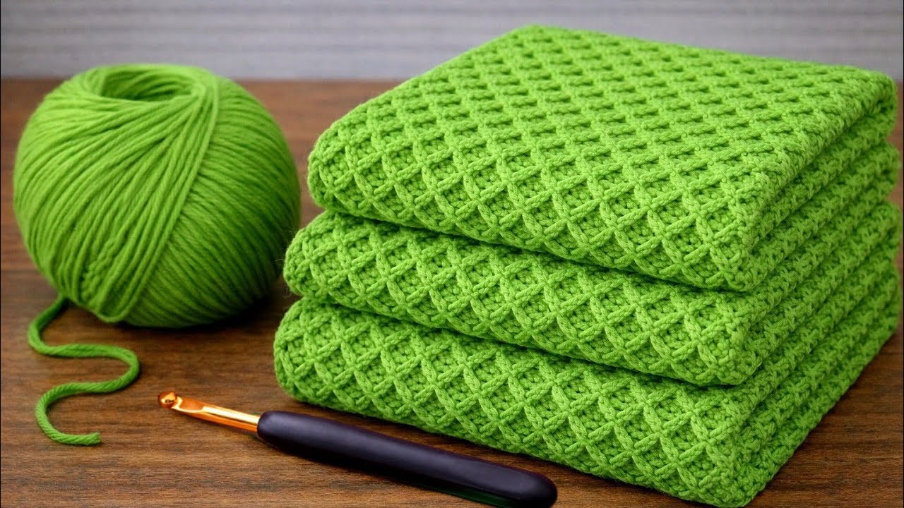 Этот простой узор, связанный крючком, выглядит дорого! Идеально подходит для пледов, шарфов и кардиг