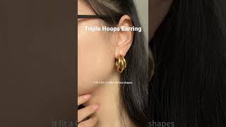 Triple Hoop Earrings Daily Hoops Make You Look Charming Confident