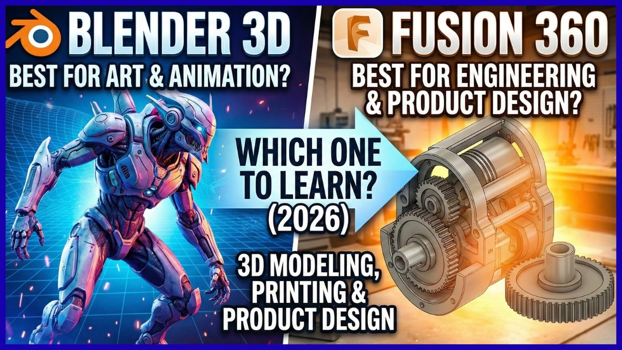 Blender 3D Vs Fusion 360 (2026) Best CAD Software For 3D Modeling ...