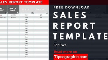 Sales Report Template for Excel, Free Download 🡆 http://bit.ly/2z93B9X