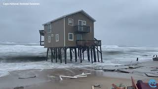 Officials on scene of collapsing houses into ocean in Rodanthe, N.C.