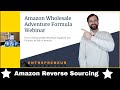 Amazon Wholesale Reverse Sourcing Webinar, How To Find Profitable Wholesale Suppliers for FBA