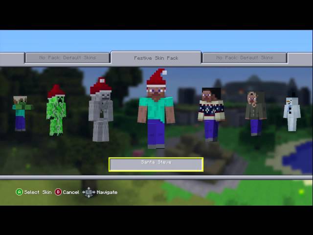 Minecraft Xbox 360 Edition Festive Skin pack on sale news