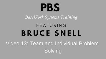 Video 13: Team and Individual Problem Solving