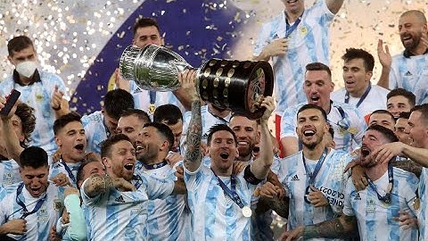 Messi, Argentina wins. Trophy lifting moments,copa America champions