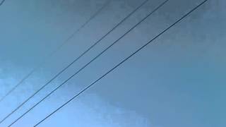 Power lines snapping