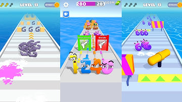 Alphabet Run ABC Letter Go VS Number lore VS Number Run Merge 3D Math