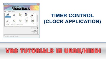 VB6 Tutorial In Urdu - Timer Control (Clock application in Visual Basic 6)