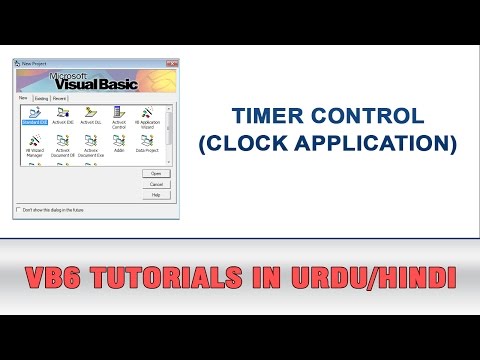 VB6 Tutorial In Urdu - Timer Control (Clock application in Visual Basic 6)