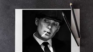 Drawing thomas shelby sketch from peaky blinders | Cillian Murphy | tutorial | asmr drawing