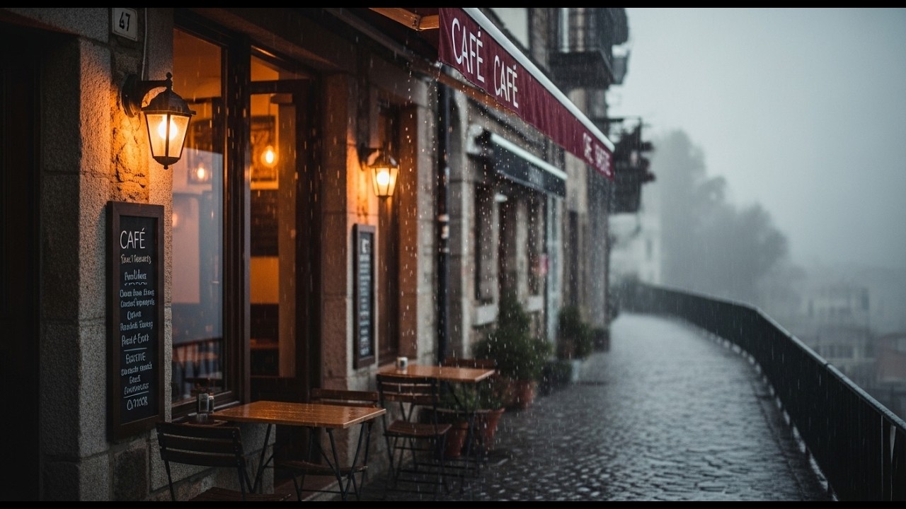 🌧️ 잔잔한 비가 내리는 유럽의 골목, 따뜻한 카페 불빛과 함께 흐르는 감성 앰비언트 음악 | 휴식 • 새로운봄 • 카페 |