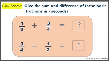 Visualizing Addition and Subtraction of Simple fractions | Pinay Math Teacher