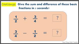 Visualizing Addition and Subtraction of Simple fractions | Pinay Math Teacher