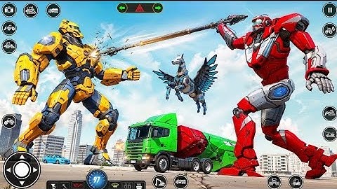 Dino Robot Car Transformation 🦖🚗 | Robot Game Offline | Gadi Wala Robot War Part:06