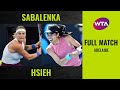 Aryna Sabalenka vs. Hsieh Su-Wei | Full Match | 2020 Adelaide Round of 32