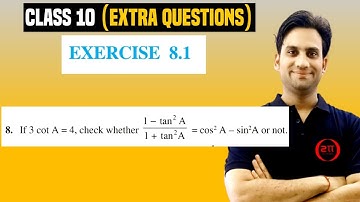 If 3 cot A=4, check whether (1-tan^2 A)/(1+tan^2 A) = cos^2 A - sin^2 A or not.