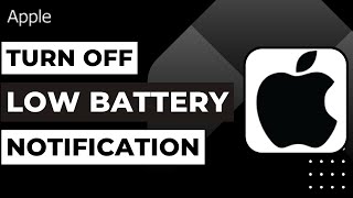 How To Turn Off Low Battery Notification on Any iPhone !