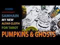 WITCH ASMR ☻️ SAMHAIN 💀 HALLOWEEN 👻 MY NEW TAROT CLOTH #samhain #tarot #halloween #artist #magic