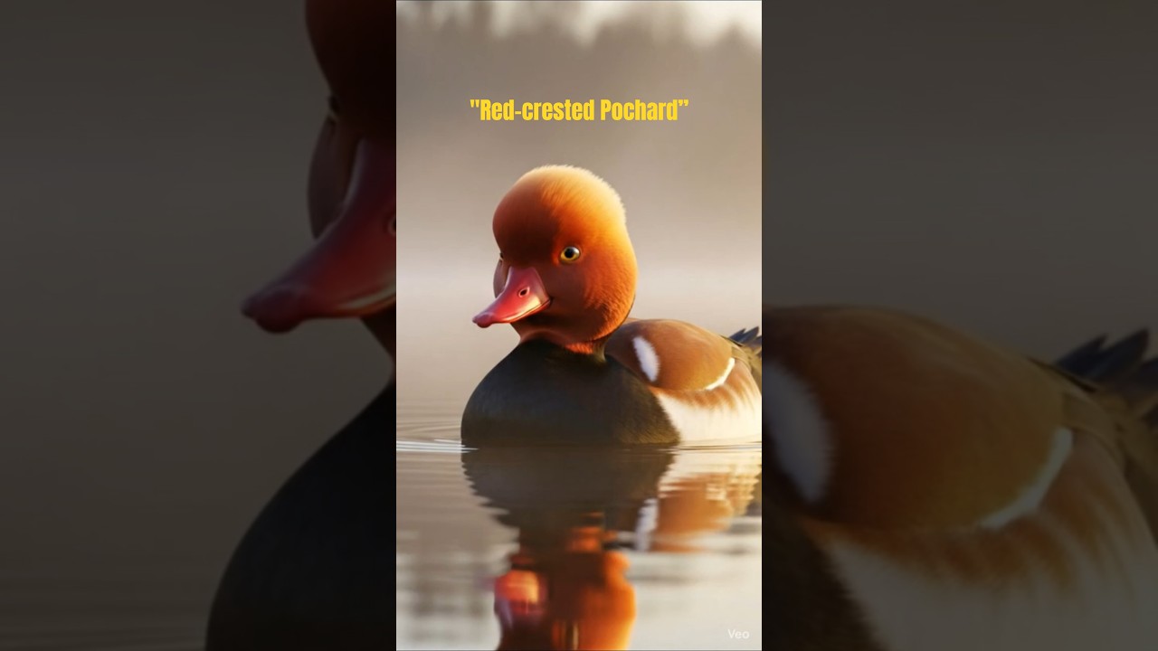 “झीलों का लाल ताज 👑 | Red-crested Pochard”