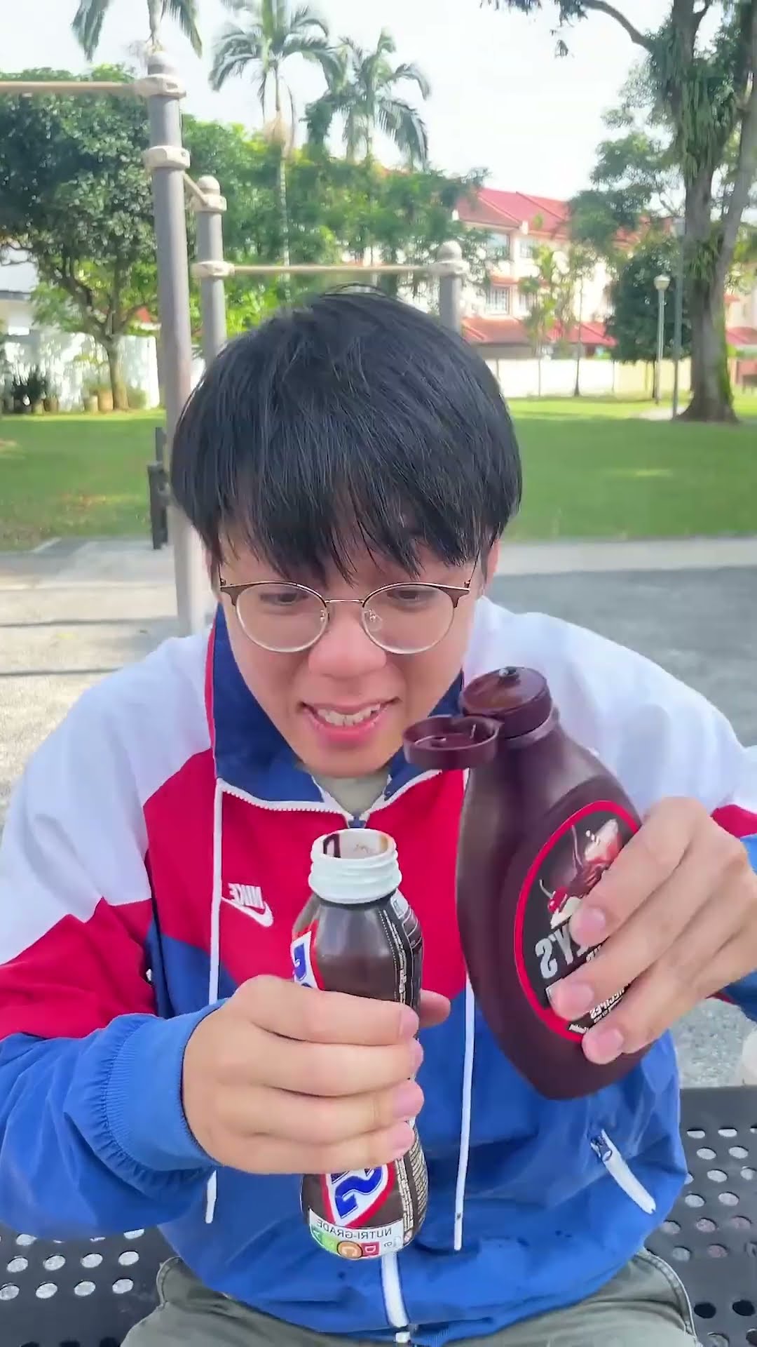 The FASTEST way to MAKE BOTTLED CHOCOLATE! #shorts #mingweirocks