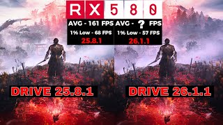 AMD a Lendaria RX 580 - Drive 25.8.1 vs 26.1.1