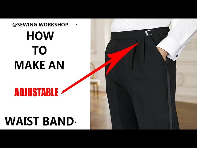 Trouser Waistband with adjustable hook how to cut and sew step by step -  YouTube