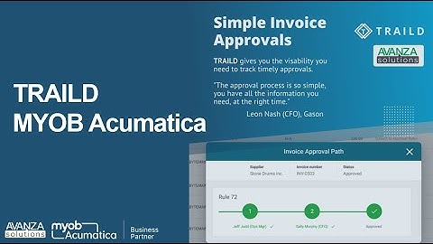 TRAILD MYOB Acumatica AP Automation Demo