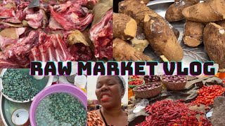 RAW AFRICAN NIGERIAN GROCERY MARKET TOUR\/VLOG