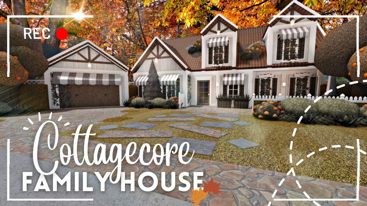 cottagecore family autumn house // exterior build - bloxburg build ...