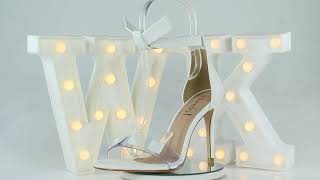 Sandália Salto Alto Minimalista Pirâmide De Amarrar Branco Week Shoes