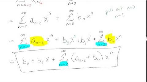 Changing the Index of a Power Series