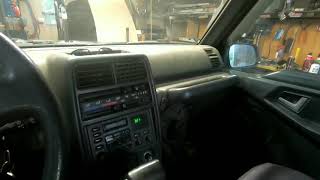 Removing a noisy heater fan on a geo tracker.