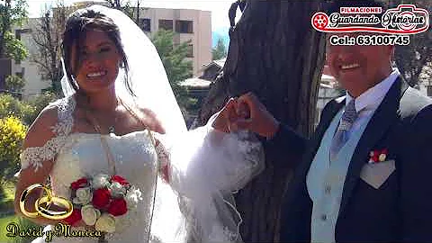 David y Monica en su enlace matrimonial