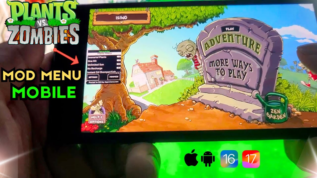 Plants vs Zombies MOD MENU for iOS & Android - YouTube