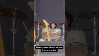Corey Feldman covers the Beatles while playing drums. #coreyfeldman #beatles #thebeatles