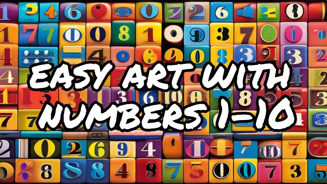 Easy Drawing with Numbers 1 to 10! Step By Step Tutorial #art #drawing ...