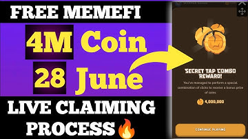 🔥🔥Memefi ( 1-15 Level ) Today 4,000,000 Coins Code,Memefi Secret tap combo Reward,Memefi New Update