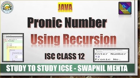 Pronic Number Using Recursion in Java | ISC Computer
