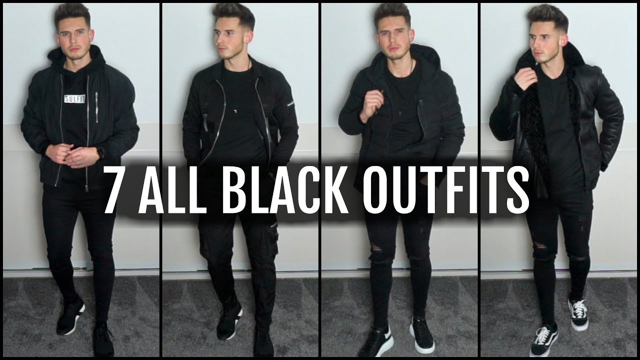 black casual outfit men