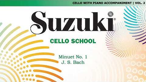 Suzuki Cello 2 - Minuet No.1 - J. S. Bach [Score Video]