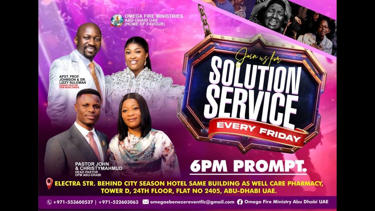 FRIDAY SOLUTION SERVICE With Pastor John Mahmud 27th February 2026