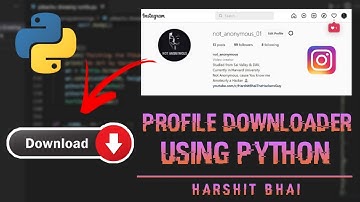 Make a Instagram Profile picture downloader using python with just 4-5 lines of code | #python