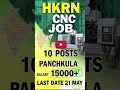 HKRN CNC Operator Vacancy 2026 | 10 Posts Panchkula | Salary 15000 | ITI/Diploma Job✅🕺🤗