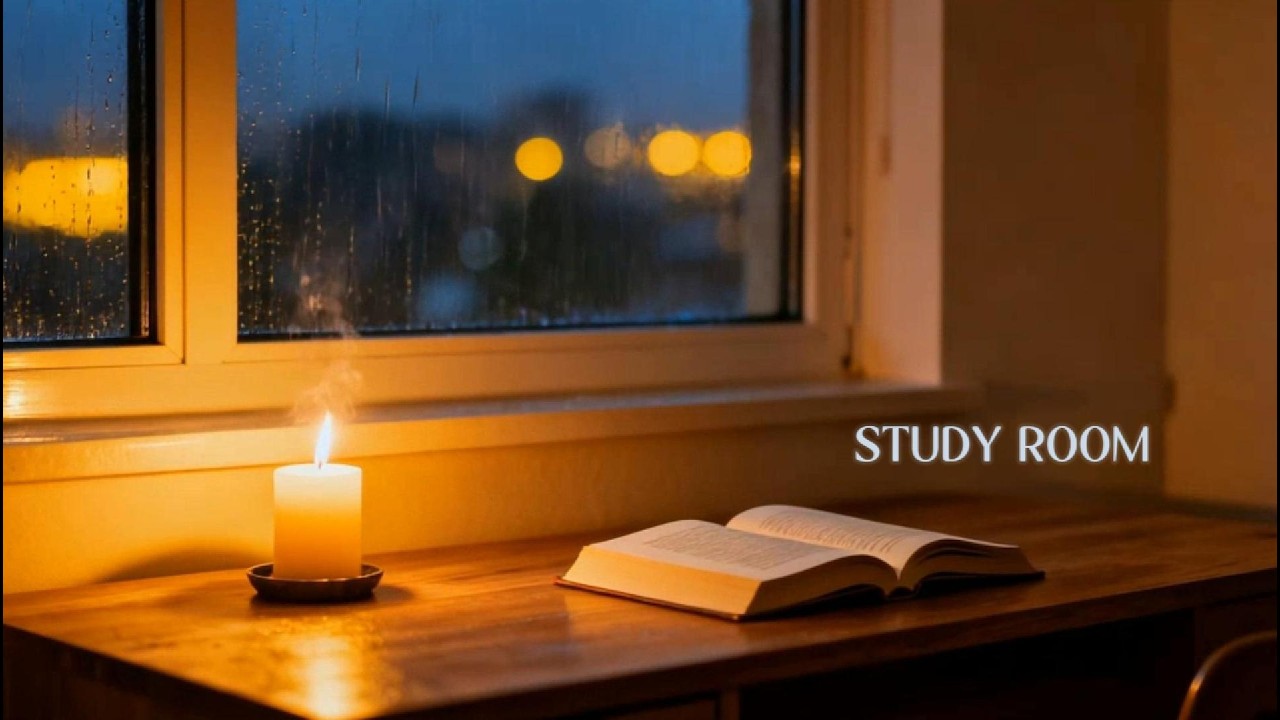 Minimal Study Room at Night | Soft Room Ambience for Deep Focus & Productivity | 2 Hours